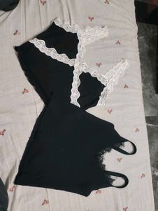 Lace Trim Crop Camisole Top