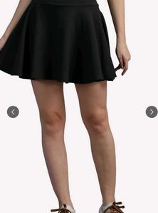 Black Mini Skater Skirt with Inbuilt Shorts