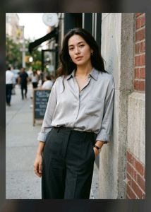 Classic Grey Button-Up Shirt