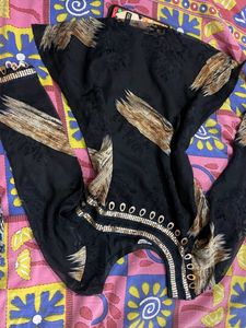 Elegant Black Kurta with Embellishments