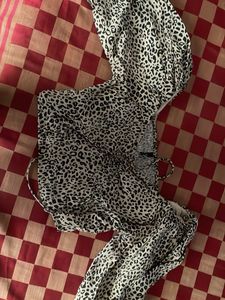 Leopard Print Off-Shoulder Top