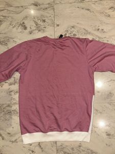 Pink Color Block Long Sleeve Top