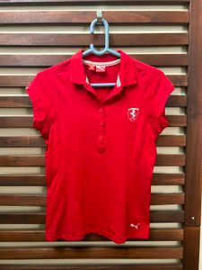 Red Ferrari Puma Polo Shirt