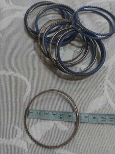 Set of Elegant Purple &amp; Gold Bangles 18