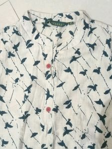 Printed Straight Kurta With Bottom Closure