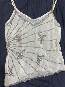 heavy embellished chatpata sheer top