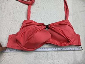 Coral Ruched 🤎Bikini Top