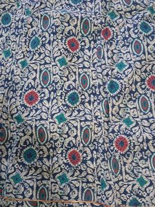 Blue Kurta Set with Pink Trim