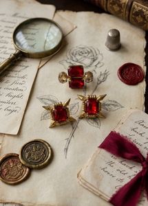 Vintage Red Gemstone Jewellery Set