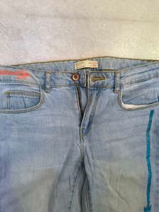 Mid Waist Straight Jeans