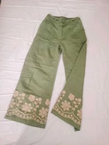 Embroidered Green Western Wear Dress