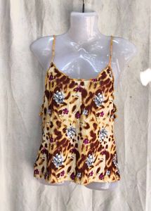 Leopard Print Floral Camisole Top