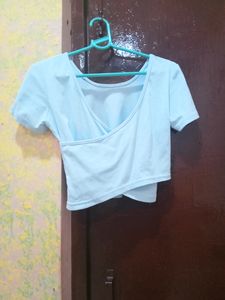 Powder Blue Wrap Up Top 💙