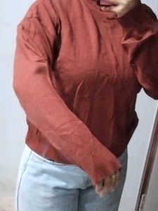 Rust Turtleneck Sweater