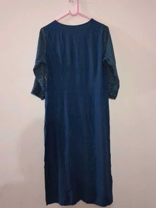 Blue Printed Kurta From trends