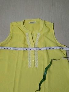 Yellow Sleeveless Top