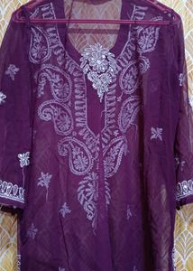 *B1G1*  Ethnic Chikankari Purple Kurta