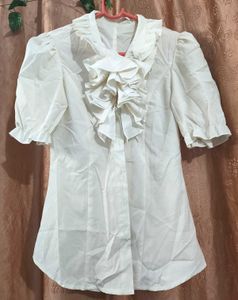 White Peter Pan Collar Blouse