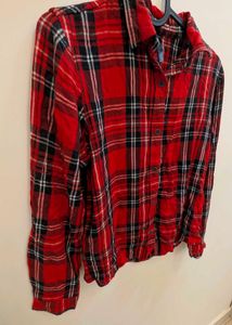 Classic Red Plaid Flannel Shirt