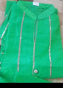 Vibrant Green Kurta Set with Dupatta