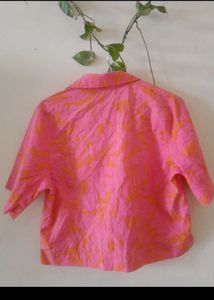 Floral Cropped Shirt - Vibrant Colors!