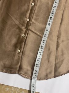 Satin Button-Up Shirt