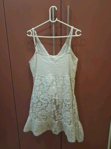 white lace dress