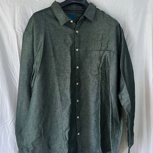 aLL 3XL Shirt For men | Green linen