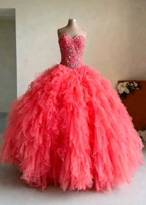 Stunning Coral Tiered Ball Gown👑👰🎀🫶