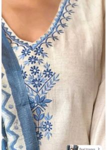 Embroidered White Kurta