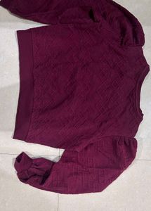 Maroon Sweatshirt For Women