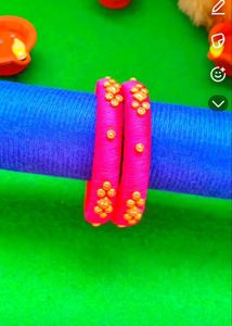 Pink & Gold Bangles (one pair)