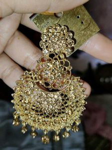 Gold Tone Statement Earrings