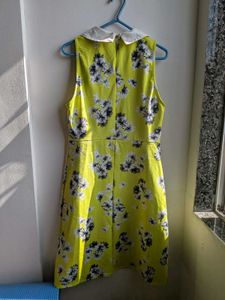 Yellow Floral Peter Pan Collar Dress