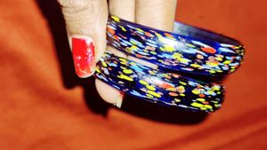Blue Glass Bangles