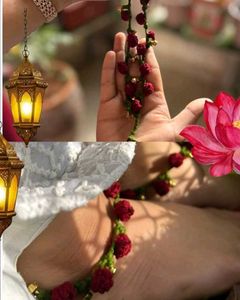 Crochet Rose Anklets with Bells
