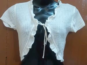 Crop Crochet Shrug