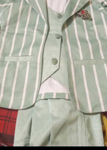 Stylish Striped Blazer with Bowtie