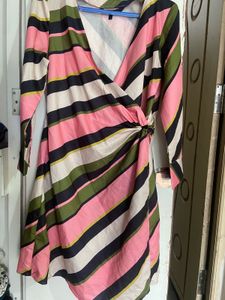 Striped Wrap Dress