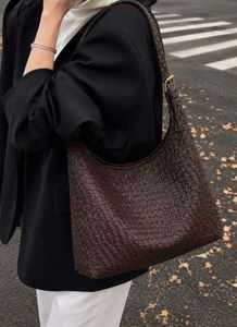 Brown braided bag