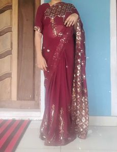Embroidered saree Set