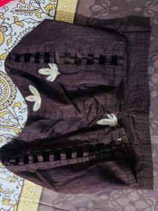 Muave Gota Patti Saree with Silver Embellishments