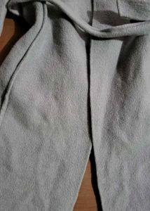 Chic Grey Belted Trench Coat