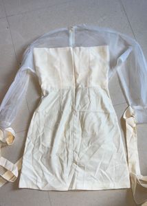 Cream mini dress 🫶🫶