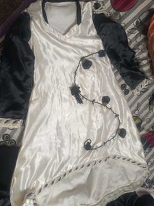 Elegant Cream and Black Kurta