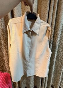 Chic Beige Button-Up Shirt