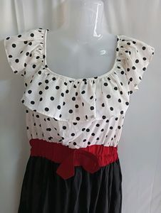 Back &amp; White Polka Dot Dress