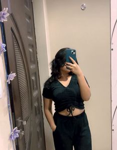 Black Ruched Top