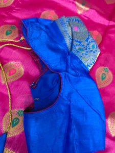 dark purplish pink saree