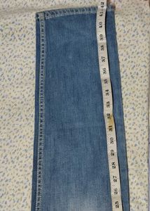 Light Wash Denim Jeans with Patch Detail